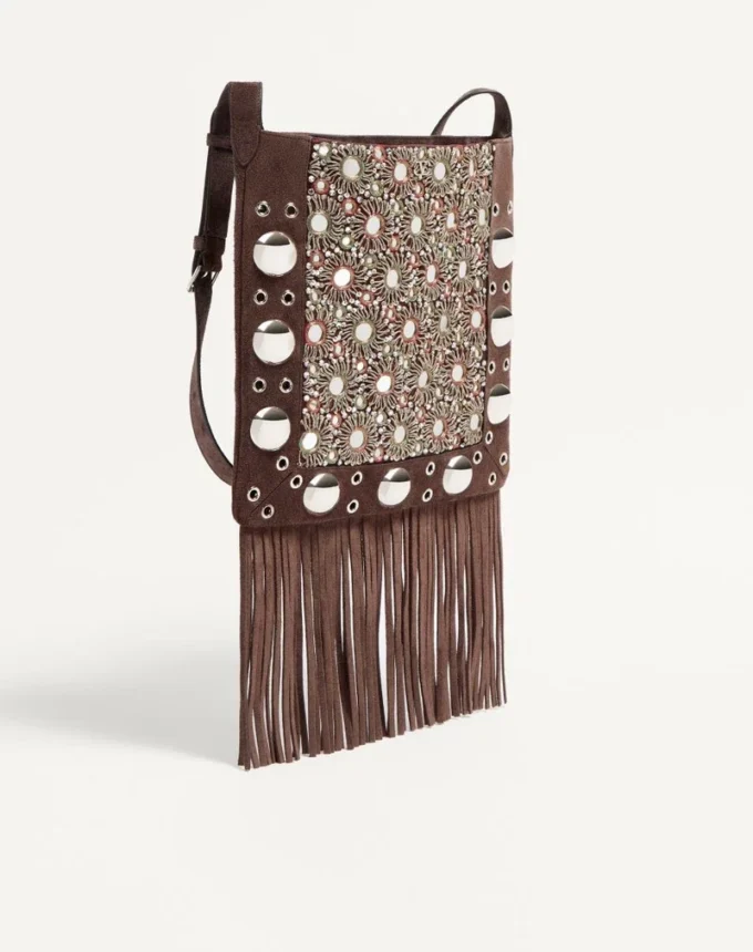 Valentino Garavani Nellcôte Embroidered Shoulder Bag