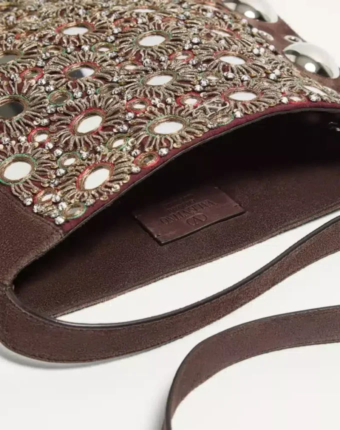 Valentino Garavani Nellcôte Embroidered Shoulder Bag