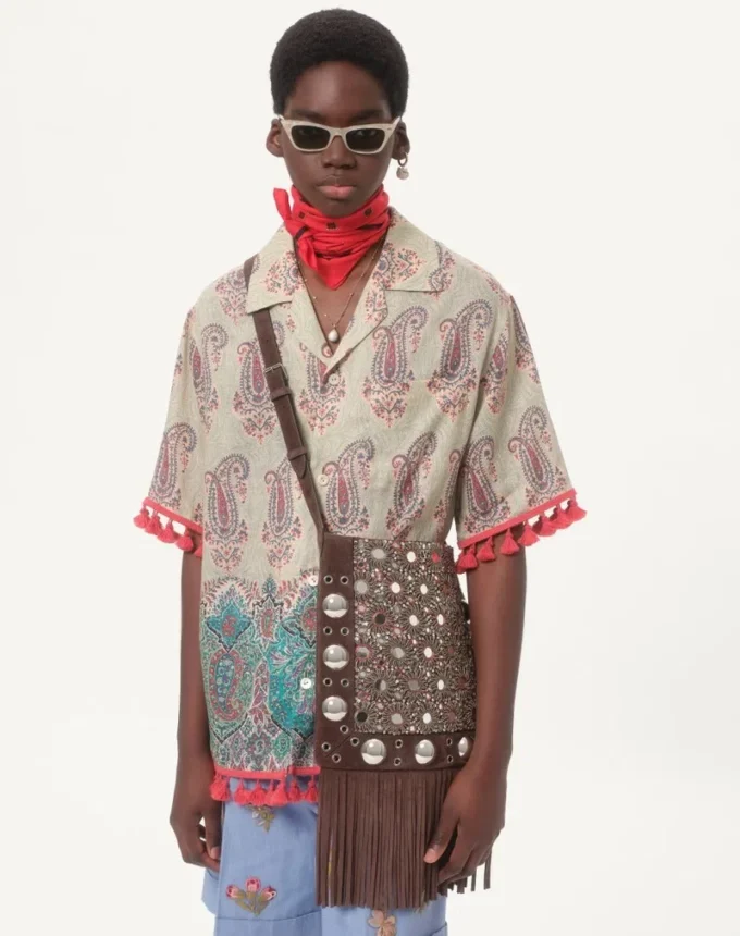 Valentino Garavani Nellcôte Embroidered Shoulder Bag