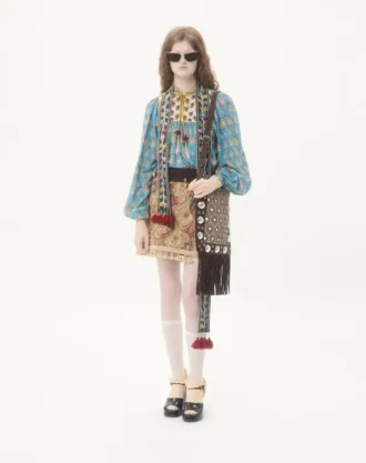 Valentino Garavani Nellcôte Embroidered Shoulder Bag With Fringes