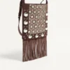Valentino Garavani Nellcôte Embroidered Shoulder Bag With Fringes