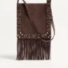 Valentino Garavani Nellcôte Embroidered Shoulder Bag With Fringes