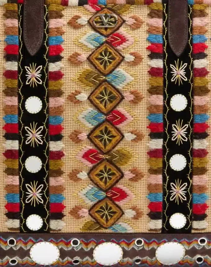 Valentino Garavani Nellcôte Large Embroidered Shopping Bag