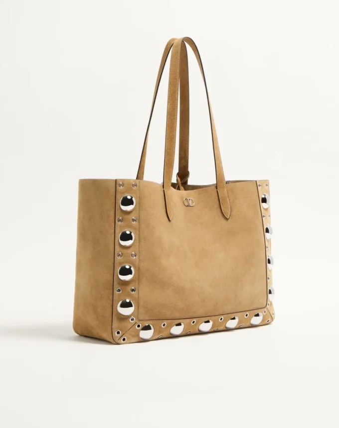 Valentino Garavani Nellcôte Large Suede Shopping Bag