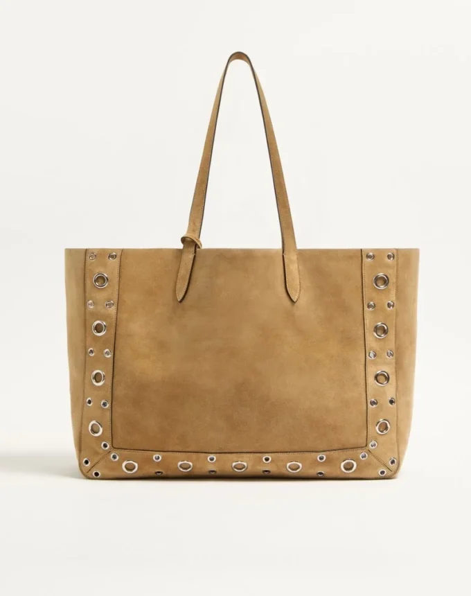 Valentino Garavani Nellcôte Large Suede Shopping Bag