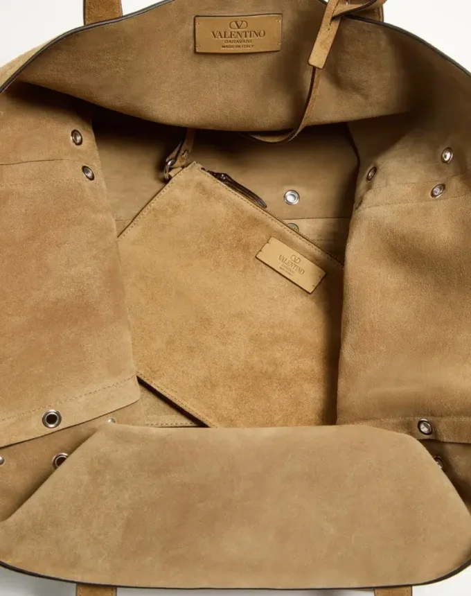 Valentino Garavani Nellcôte Large Suede Shopping Bag