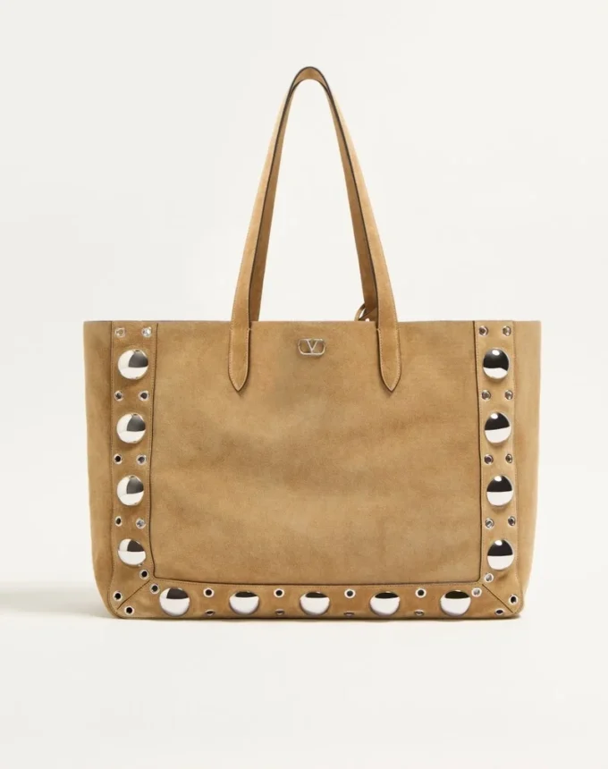 Valentino Garavani Nellcôte Large Suede Shopping Bag