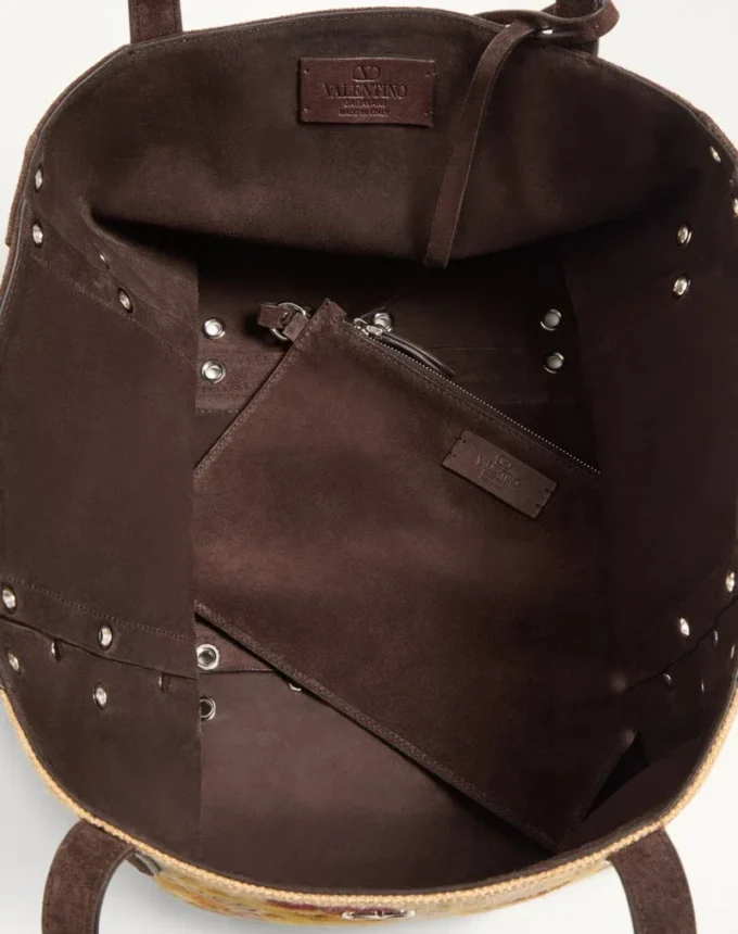 Valentino Garavani Nellcôte Medium Embroidered Shopping Bag