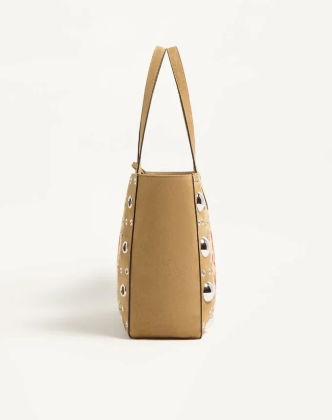 Valentino Garavani Nellcôte Medium Shopping Bag In Jacquard Fabric