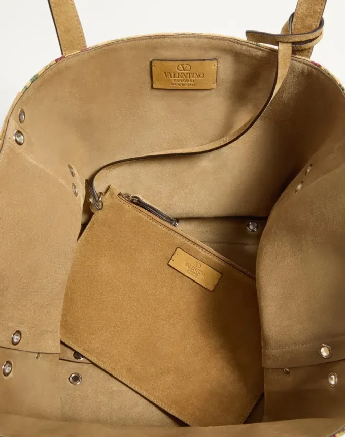 Valentino Garavani Nellcôte Medium Shopping Bag In Jacquard Fabric