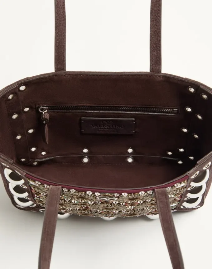 Valentino Garavani Nellcôte Mini Embroidered Shopping Bag