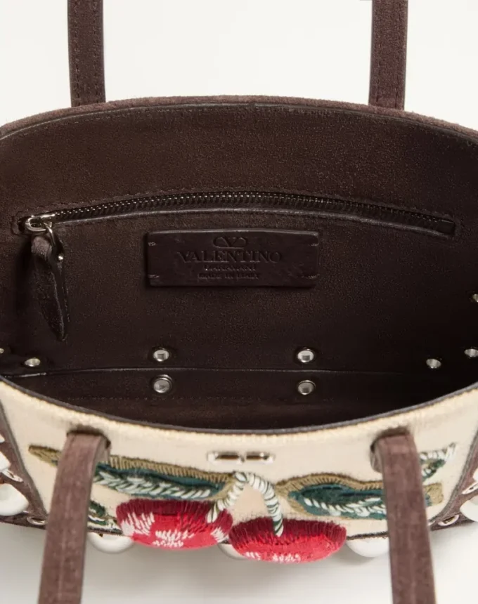 Valentino Garavani Nellcôte Mini Embroidered Shopping Bag