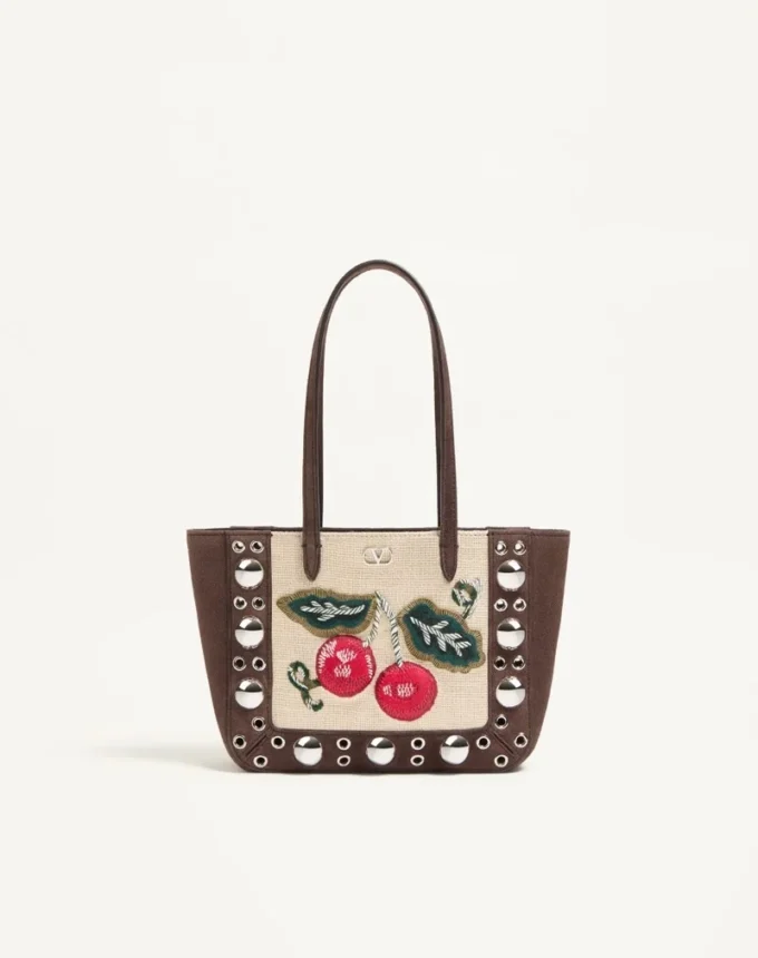 Valentino Garavani Nellcôte Mini Embroidered Shopping Bag