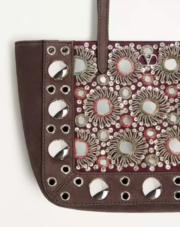 Valentino Garavani Nellcôte Mini Embroidered Shopping Bag