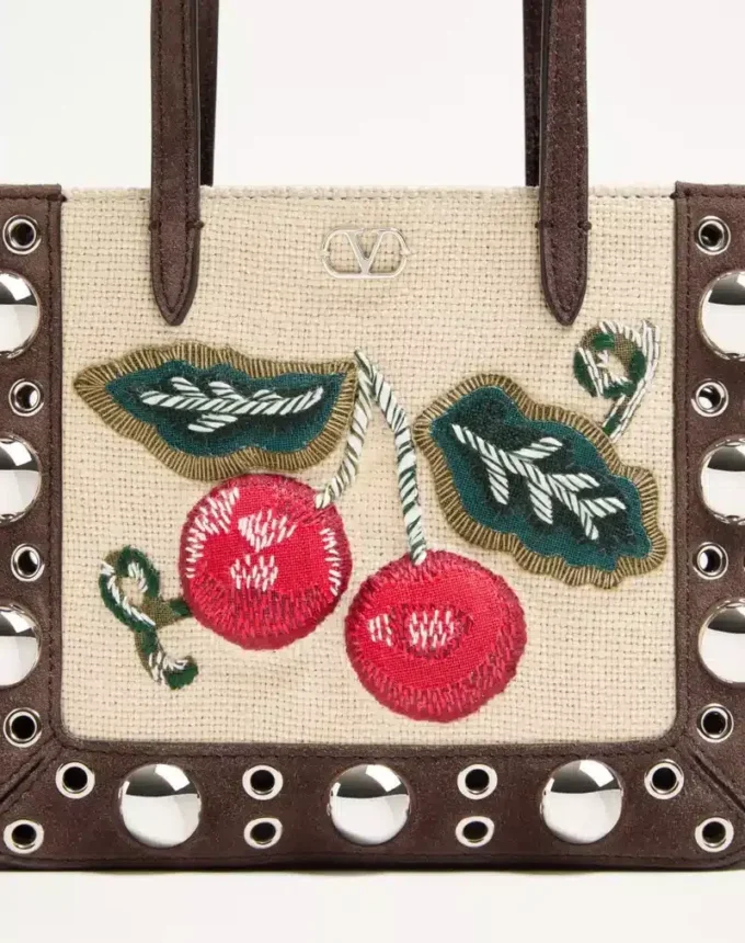 Valentino Garavani Nellcôte Mini Embroidered Shopping Bag