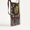 Valentino Garavani Nellcôte Shoulder Bag In Jacquard Fabric With Fringes