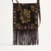 Valentino Garavani Nellcôte Shoulder Bag In Jacquard Fabric With Fringes