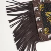 Valentino Garavani Nellcôte Shoulder Bag In Jacquard Fabric With Fringes