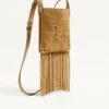 Valentino Garavani Nellcôte Small Shoulder Bag In Suede With Fringes