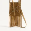 Valentino Garavani Nellcôte Small Shoulder Bag In Suede With Fringes