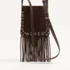 Valentino Garavani Nellcôte Small Shoulder Bag In Suede With Fringes