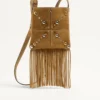 Valentino Garavani Nellcôte Small Shoulder Bag In Suede With Fringes