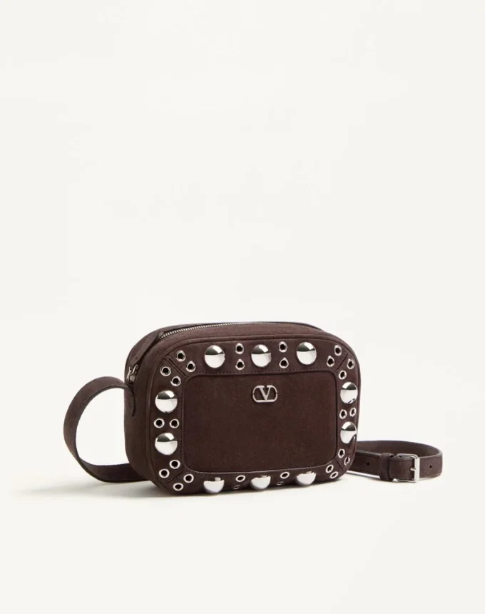 Valentino Garavani Nellcôte Suede Shoulder Bag