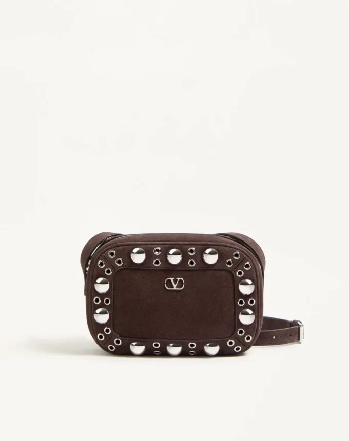 Valentino Garavani Nellcôte Suede Shoulder Bag