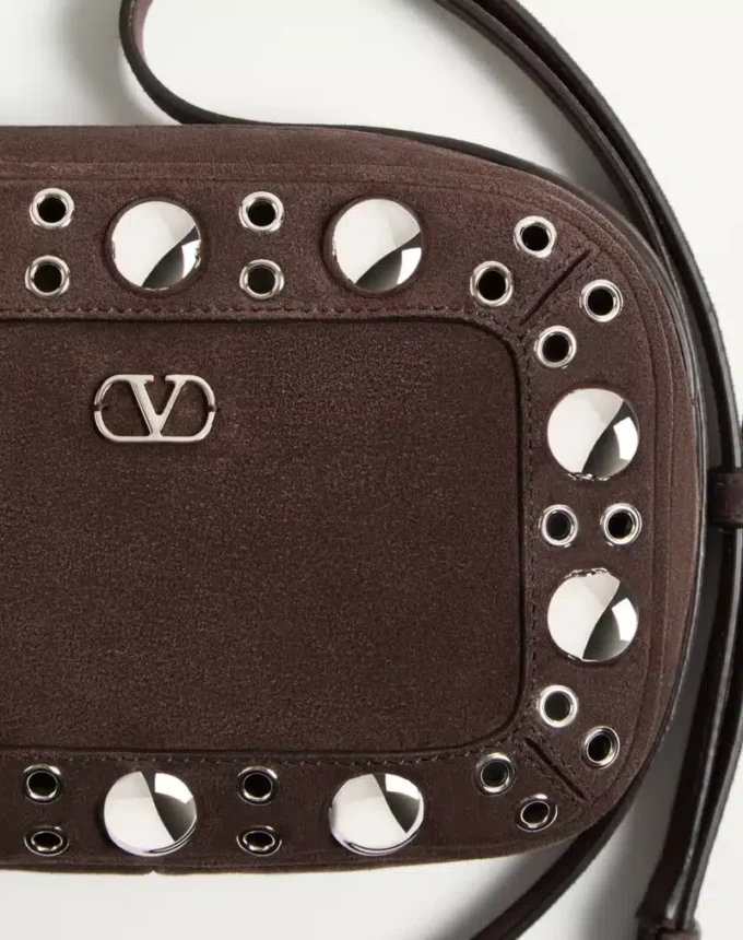 Valentino Garavani Nellcôte Suede Shoulder Bag