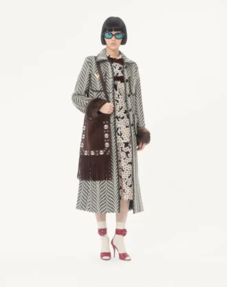 Valentino Garavani Nellcôte Suede Shoulder Bag With Fringes