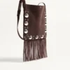 Valentino Garavani Nellcôte Suede Shoulder Bag With Fringes