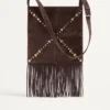 Valentino Garavani Nellcôte Suede Shoulder Bag With Fringes