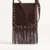 Valentino Garavani Nellcôte Suede Shoulder Bag With Fringes
