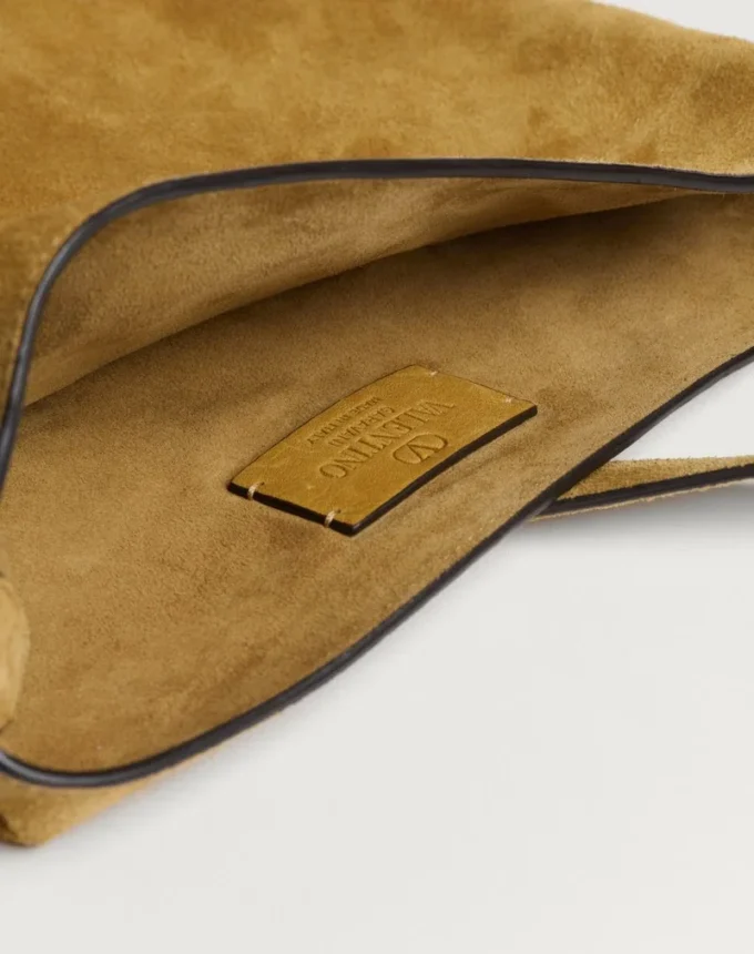 Valentino Garavani Nellcôte Suede Shoulder Bag With Fringes