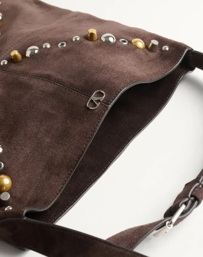 Valentino Garavani Nellcôte Suede Shoulder Bag With Fringes