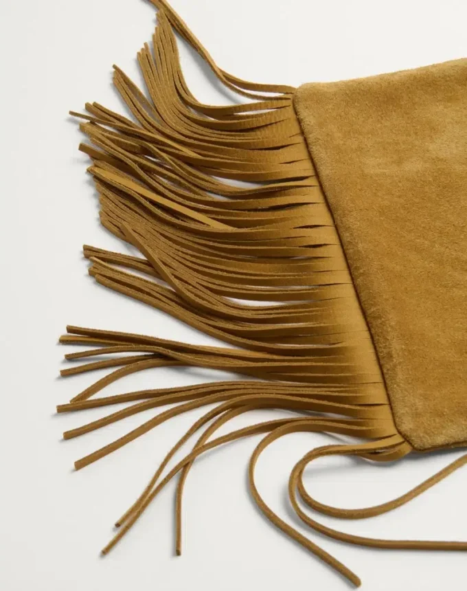 Valentino Garavani Nellcôte Suede Shoulder Bag With Fringes