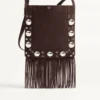 Valentino Garavani Nellcôte Suede Shoulder Bag With Fringes