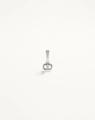 Valentino Garavani Ovalette Mono Earring In Metal