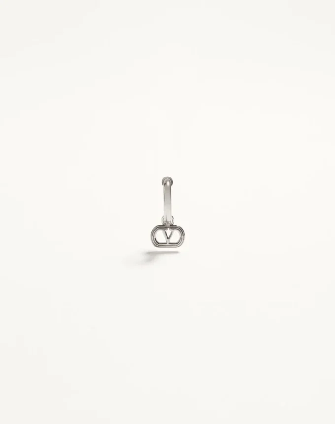Valentino Garavani Ovalette Mono Earring In Metal