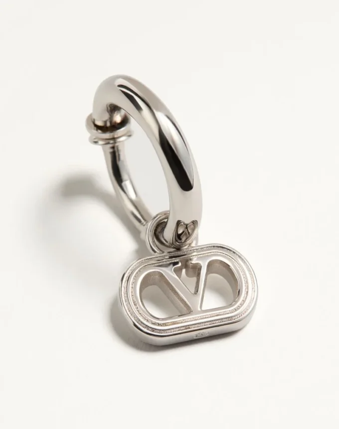 Valentino Garavani Ovalette Mono Earring In Metal