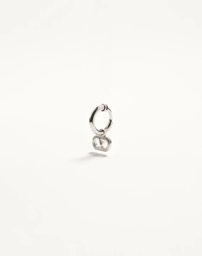 Valentino Garavani Ovalette Mono Earring In Metal