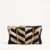 Valentino Garavani Panthea Python And Suede Chevron Motif Shoulder Bag