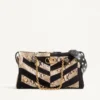 Valentino Garavani Panthea Python And Suede Chevron Motif Shoulder Bag