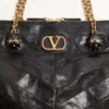 Valentino Garavani Panthea Shoulder Bag In Nappa Leather With Chevron Pattern Valentino Garavani Panthea Shoulder Bag In Nappa Leather With Chevron Pattern
