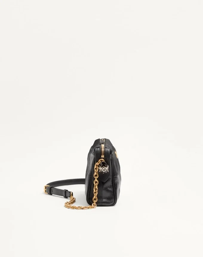 Valentino Garavani Panthea Small Shoulder Bag In Nappa Leather With A Chevron Pattern