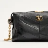 Valentino Garavani Panthea Small Shoulder Bag In Nappa Leather With A Chevron Pattern