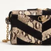 Valentino Garavani Panthea Small Shoulder Bag In Python And Suede With A Chevron Pattern Valentino Garavani Panthea Small Shoulder Bag In Python And Suede With A Chevron Pattern