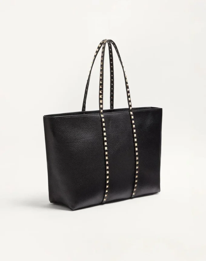 Valentino Garavani Rockstud Shopping Bag In Grainy Calfskin