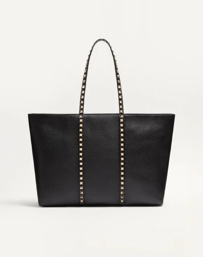 Valentino Garavani Rockstud Shopping Bag In Grainy Calfskin