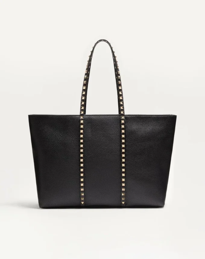 Valentino Garavani Rockstud Shopping Bag In Grainy Calfskin
